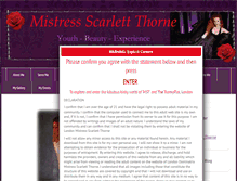 Tablet Screenshot of mistressthorne.com